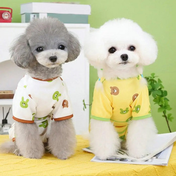 Боди за домашни любимци Доста миещ се гащеризон за кучета Сладък модел на мече Пуловер за домашни любимци Кученце Ежедневно облекло