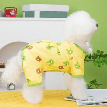 Боди за домашни любимци Доста миещ се гащеризон за кучета Сладък модел на мече Пуловер за домашни любимци Кученце Ежедневно облекло