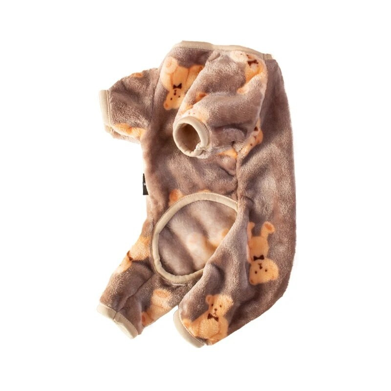 Vidutiniai maži šunų drabužiai Šilti aksominiai augintiniai pliušiniai kombinezonai rudens žiema, saldi pižama Kačiukas šuniukas Mielas megztinis Čihuahua pudelis