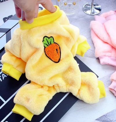 Rūbai šunims rudeniui ir žiemai Naujausi vilnoniai šunų kostiumai mažiems šunims augintiniams 2022 m. vaisiais marginta keturkojų šunų pižama