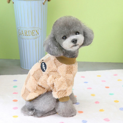 Fleece Dog Hoodie Žieminiai naminių šunų drabužiai mažiems šunims šuniuko kailio apranga Minkšta Ropa Perro Prancūzų buldogų apranga šunims Mopsas