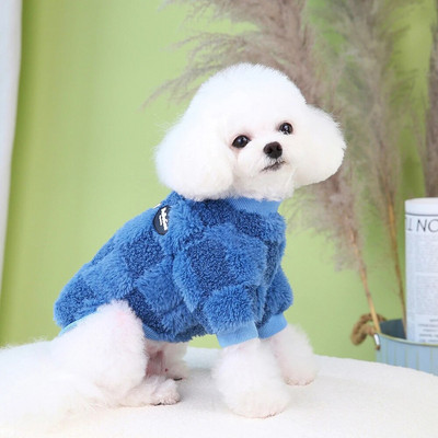 Fleece Dog Hoodie Žieminiai naminių šunų drabužiai mažiems šunims šuniuko kailio apranga Minkšta Ropa Perro Prancūzų buldogų apranga šunims Mopsas