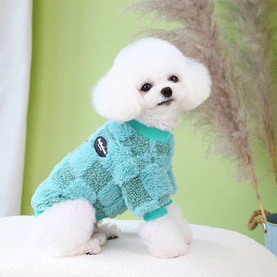 Fleece Dog Hoodie Žieminiai naminių šunų drabužiai mažiems šunims šuniuko kailio apranga Minkšta Ropa Perro Prancūzų buldogų apranga šunims Mopsas