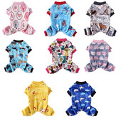 Šiltos žieminės pižamos šunims ir katėms, drabužiai šunims, kombinezonai su raštu, paltai šuniukui, katė, čihuahua, pomeranietiški drabužiai