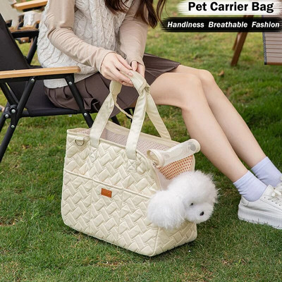 Външна чанта за носене на домашен любимец Кученце Котка Раница с едно рамо S/L размер Мрежа Мека удобна прашка Дамска чанта Носилки за кучета Продукти за пътуване