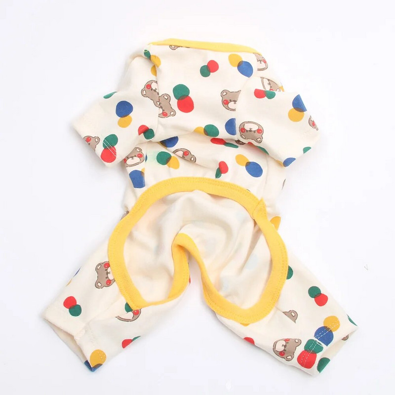 Naujas šunų katės kombinezonas pižamos Ball&Bear dizaino Pet Puppy Minkštas sportinis kostiumas marškinėliai