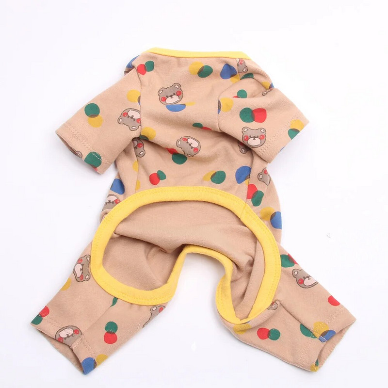 Naujas šunų katės kombinezonas pižamos Ball&Bear dizaino Pet Puppy Minkštas sportinis kostiumas marškinėliai