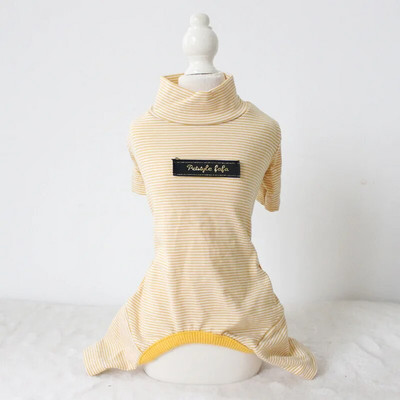 Rudens ir žiemos dryžuota spauda medvilnė plona aštuonių spalvų Keturių kojų šunys pižamos naminių gyvūnėlių drabužiai šunų drabužiai pižamos kamai