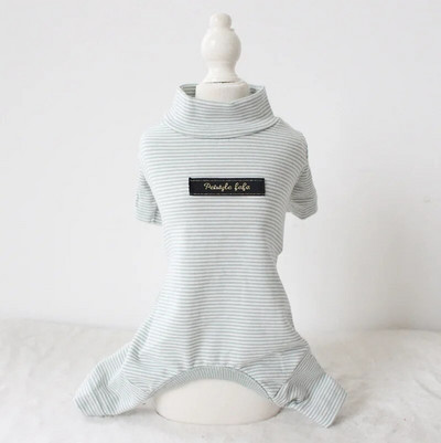 Rudens ir žiemos dryžuota spauda medvilnė plona aštuonių spalvų Keturių kojų šunys pižamos naminių gyvūnėlių drabužiai šunų drabužiai pižamos kamai