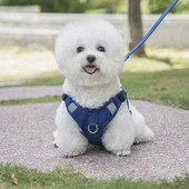 Šunų liemenių diržai Reguliuojami petnešėlės naminiams gyvūnėliams mažiems ir vidutiniams šunims su pavadėliu naminių gyvūnėlių krūtinės šviesą atspindintys zomšinės liemenės tipo diržai šunims