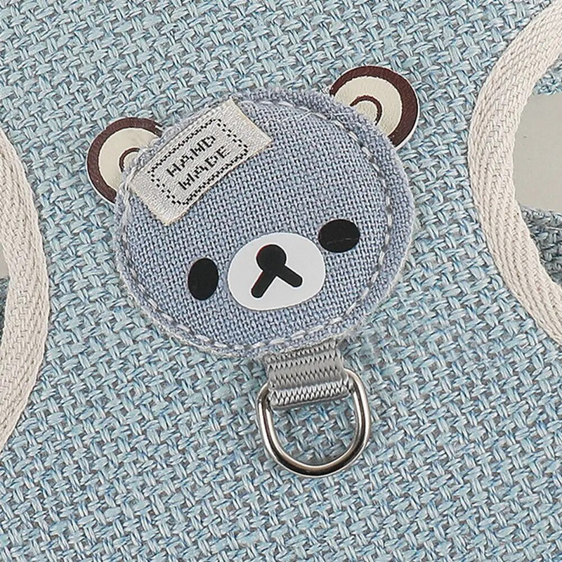 Naminių gyvūnėlių liemenės traukimo virvės spalvos Animacinis filmas lokio krūtinės dirželis šuns grandinėlė, vaikščiojimas šuns virve Maži vidutinio dydžio šunys kačių priedai