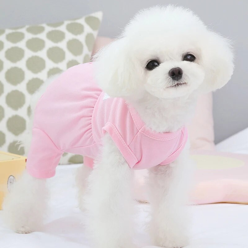 Mieli naminių šunų apklotai Vasariniai šunų kombinezonai pižamos liemenės Sportinis kostiumas mažiems vidutiniams šunims Čihuahua šuniuko katės apvyniojimas pilvo pižamos XXL