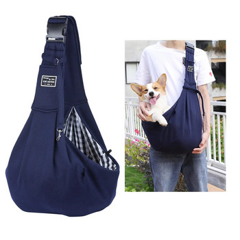 Регулируема сгъваема прашка за носене на домашни любимци Дишаща чанта за излети за домашни любимци Чанта за котка през рамо през рамо Превоз за куче за домашни любимци Пътуване на открито