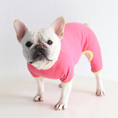 Odjeća za francuskog buldoga Flis odjeća s četiri noge za debelog psa Topla pidžama Odjeća za pse s četiri noge za male i srednje pse