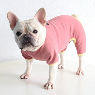 Odjeća za francuskog buldoga Flis odjeća s četiri noge za debelog psa Topla pidžama Odjeća za pse s četiri noge za male i srednje pse