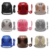 Nyári kisállatkutya mellény hám és póráz készletek Fényvisszaverő hálós hámok kis kutyák számára Pomerániai corgi Yorkshire Puppy Arnes perro