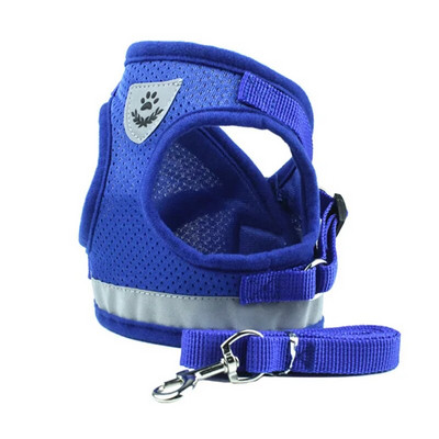 Nyári kisállatkutya mellény hám és póráz készletek Fényvisszaverő hálós hámok kis kutyák számára Pomerániai corgi Yorkshire Puppy Arnes perro