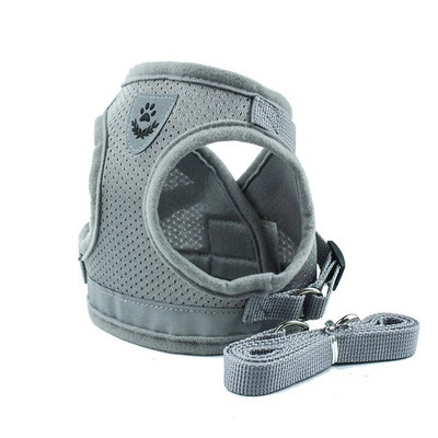 Nyári kisállatkutya mellény hám és póráz készletek Fényvisszaverő hálós hámok kis kutyák számára Pomerániai corgi Yorkshire Puppy Arnes perro