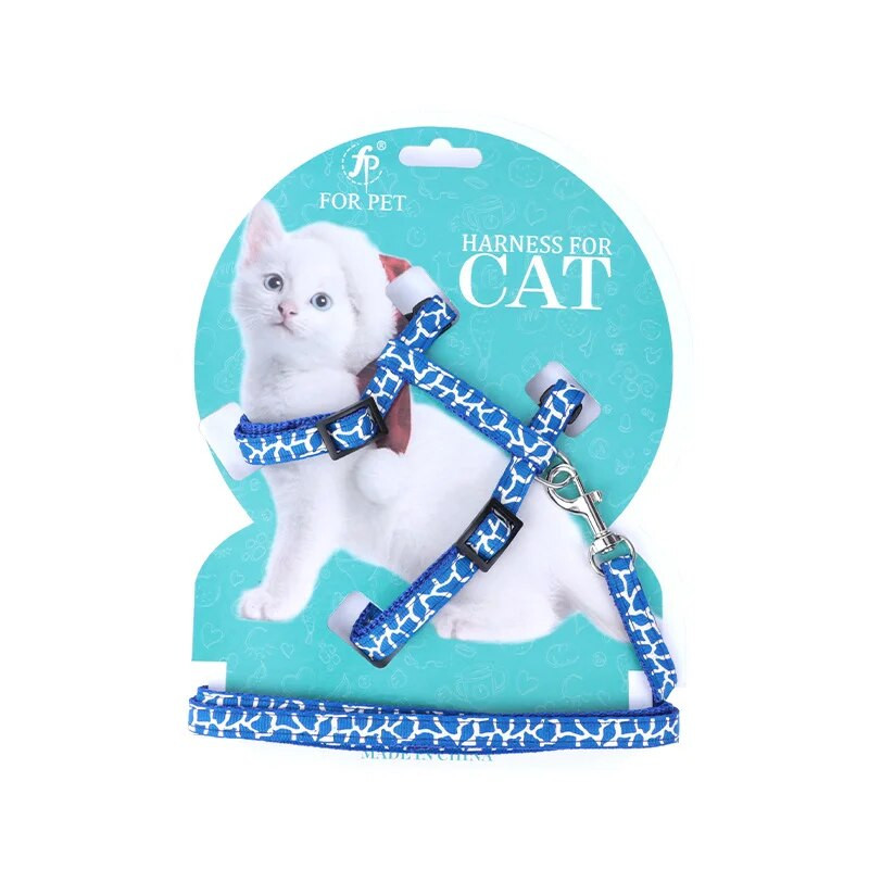 Mažas šunų kačių petnešos antkaklis su pavadėlio komplektu H formos, nepabėgimui atsparus šuniuko kačiuko diržas Minkštas nailoninis dirželis, skirtas vedžioti gyvūną