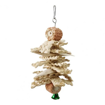 Papūgos žaislas Naudingas pramoginis naminių paukščių žaislas kukurūzų žievelės rotango rutulinis paukščio kramtomasis žaislas papūgui