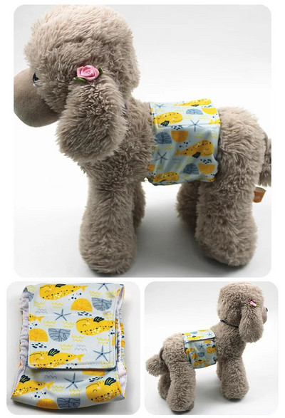 Cartoon επαναχρησιμοποιήσιμα ζώα Αρσενικός σκύλος Φυσιολογικό παντελόνι Ρυθμιζόμενο Εσώρουχο Υγιεινής Βαμβακερό λουράκι βαμβακερό κουτάβι