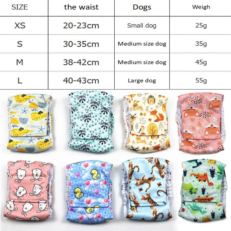 Cartoon επαναχρησιμοποιήσιμα ζώα Αρσενικός σκύλος Φυσιολογικό παντελόνι Ρυθμιζόμενο Εσώρουχο Υγιεινής Βαμβακερό λουράκι βαμβακερό κουτάβι