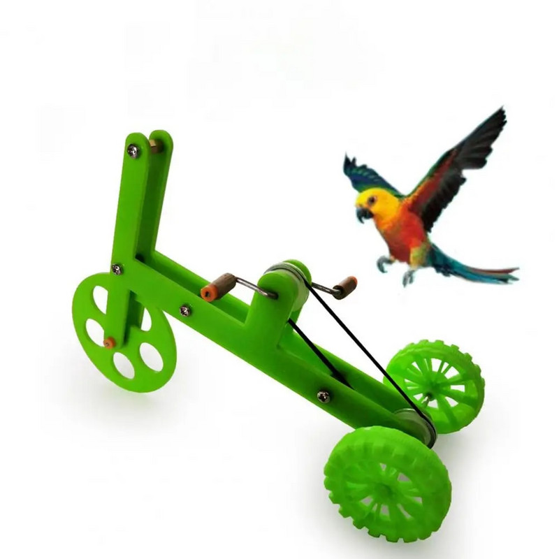 Universal Bird Toy Portable Exquisite Plastic Paparot Training Bike Toy Bird Interactive Toy Colorful