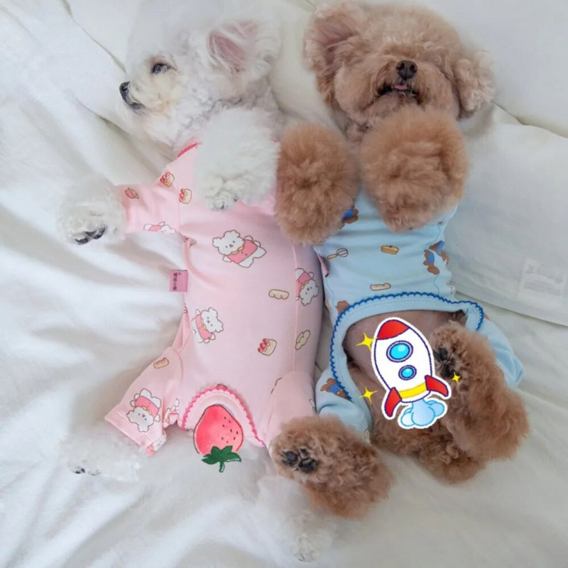 1Rudens ir žiemos medvilnė keturkojų namų apvyniojama pilvo rūbai šuniui šuniui katei mamai šuniui porai miegui augintinio drabužiai