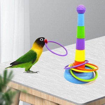 Pet Funny Mini Ferrule Toy for Parrot Intelligence Developmental Game Colorful Ring Vogel Speelgoed Birds Activity Training Toys