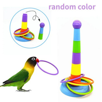 Pet Funny Mini Ferrule Toy for Paparot Intelligence Developmental Game Colorful Ring Vogel Speelgoed Birds Activity Training Games