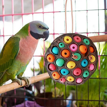 Лотосова шушулка Птица Папагал против хапане Естествена играчка за дъвчене и търсене на храна за папагал Корела Развлечение Стоки за домашни любимци