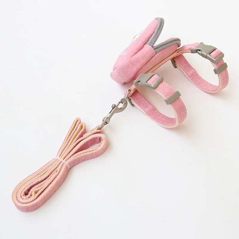 Kisállat macska hátizsák D-gyűrűs pórázzal, pánttal Póráz Hordtáska kis kutya macskáknak Utazás Kemping Túrázás