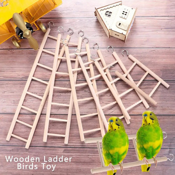DIY HandCraft Wood Hanging Decor Climbing Ladder Parrot Toys Πουλιά Προμήθειες Παιχνίδι χάμστερ