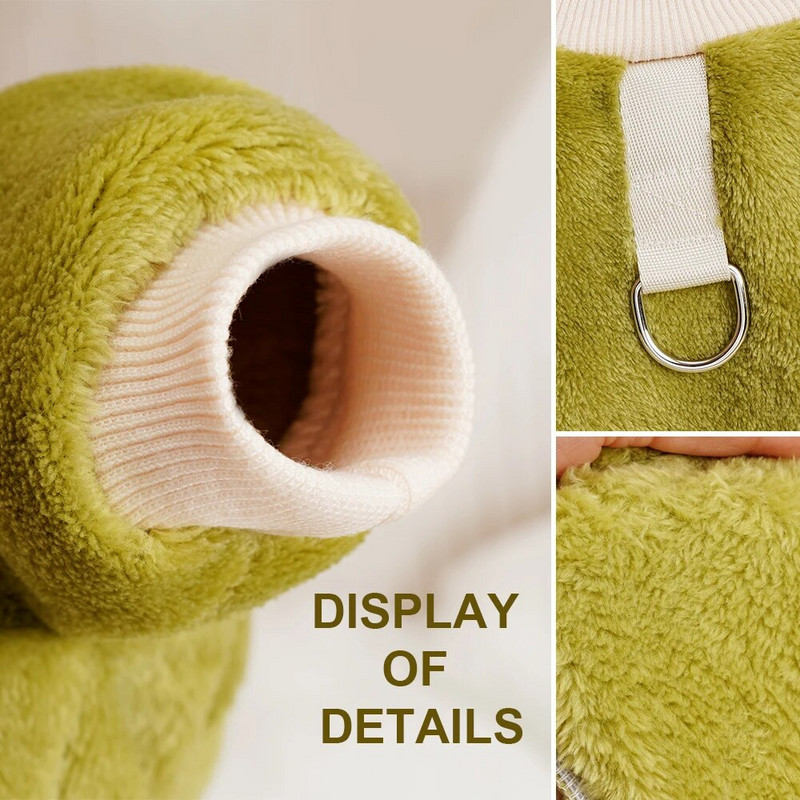 Minkšti vilnos drabužiai šuniui Kombinezonas Šiltas žieminis šuniuko kailiukas Drabužiai Naminio gyvūno čihuahua buldogo laisvalaikio kostiumas mažiems vidutinio dydžio šunims