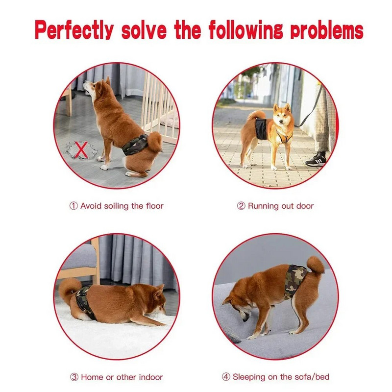 Trake za trbuh za muške pse Perive pelene za pse Visoko upijajuće pelene za pse i štence Warp Proizvodi za kućne ljubimce za višekratnu upotrebu