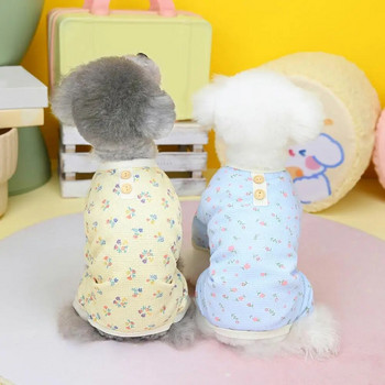 Πιτζάμες πουλόβερ για σκύλους Υπέροχες στολές για κατοικίδια με 4 πόδια Όμορφες πιτζάμες για σκύλους Μικρά σκυλιά Floral jumpsuit για μικρόσωμους σκύλους