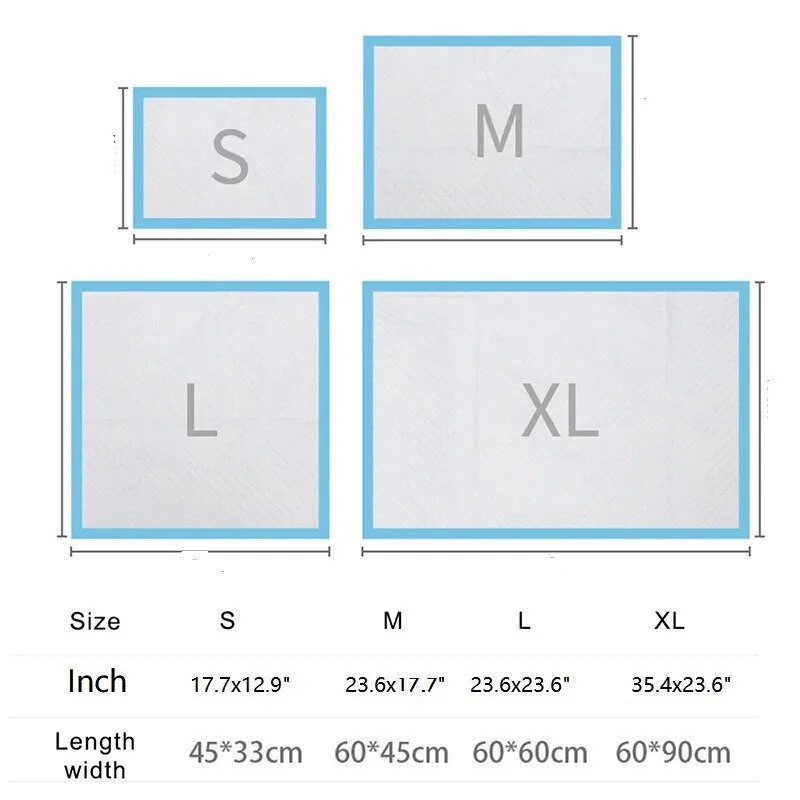 Pelenkák kutyáknak WC-szőnyeg Kisállat macskák Pelenka Eldobható Kutya Vizelet Párna Nedvszívó Vízálló Áztatók Edzőpisi Gyorsan száradó pelenka