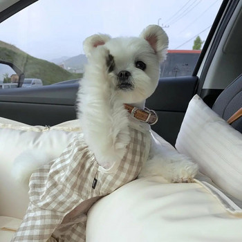 Νέα INS φούστα σκύλου ρετρό ζαρτιέρες Καρό φόρμες για κατοικίδια Ρούχα για κατοικίδια Φόρμες για σκύλους Bichon Schnauzer Ολόσωμη φόρμα για σκύλους Γυναίκα