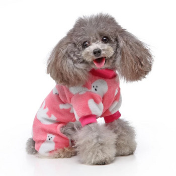 Μικρές πιτζάμες για σκύλους μαλακές πιτζάμες για αγόρια, κορίτσια, κατοικίδια, θερμικά χειμωνιάτικα, Άνετα Pjs Fleece Puppy Jumpsuit Ρούχα για γάτες Μαλακό βελούδινο παλτό για κατοικίδια