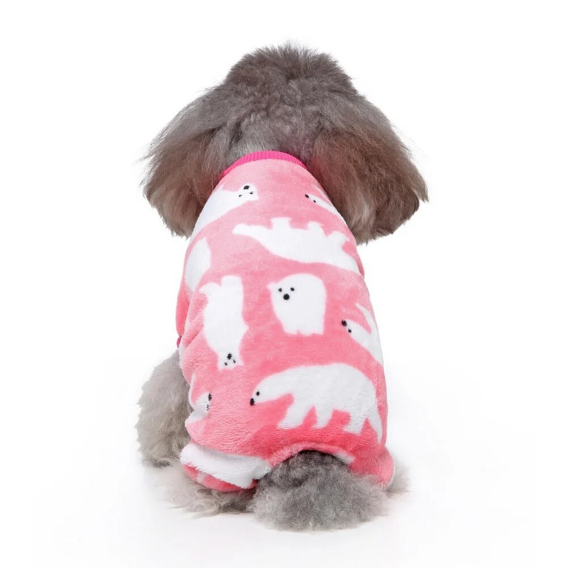 Mažos šunų pižamos Minkštas marškinėliai berniukams Mergaitėms Naminiai gyvūnai Terminis Žiemos Patogus Pjs Vilnonis šuniuko kombinezonas Katės Drabužiai Minkštas aksominis augintinio paltas