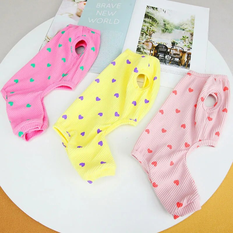 Szívmintás kisállat kutya ruhák kutya pizsama jumpsuit pizsama pulóver kapucnis mellény Onesie overál kis kutyáknak Yorkshire terrier