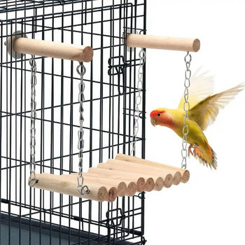 Parrot Perch Swing Кацалки за птици от естествено дърво за Conures Люлки за малки птици Стойка за игра Играчки за птици Аксесоари за клетки