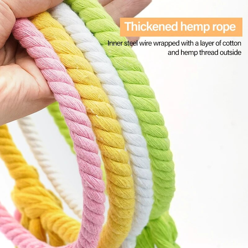 Naminių gyvūnėlių papūga paukščių narvelis žaislas Papūgos medvilninės virvės žiedinis stovas kramtomas kąsnis pakabinamas sūpynės laipiojimo žaidimo žaislai