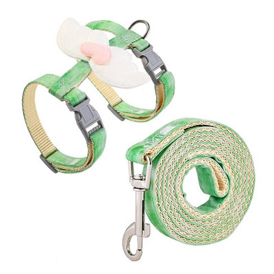 I-alakú aranyos szárnyas kutya hám nyomkövető póráz szett színátmenetes színű macskajárási kellékek kültéri kitörésmentes gyorskioldás