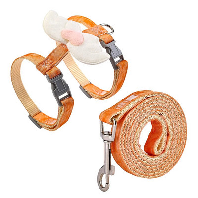 I-alakú aranyos szárnyas kutya hám nyomkövető póráz szett színátmenetes színű macskajárási kellékek kültéri kitörésmentes gyorskioldás