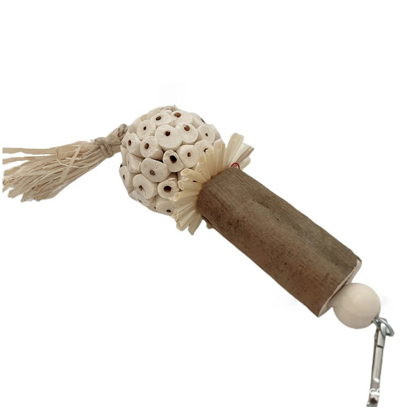 Paukščių žaislai Natūralūs Sola kamuoliukai Maitinimosi žaislas Kabantys paukščių kramtymo priedai papūgoms žiurkėnams triušiams