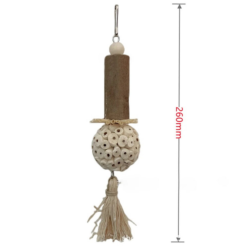 Paukščių žaislai Natūralūs Sola kamuoliukai Maitinimosi žaislas Kabantys paukščių kramtymo priedai papūgoms žiurkėnams triušiams