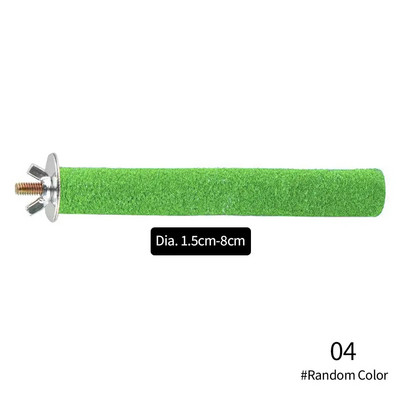 4CM/8CM natúr fából készült kisállat papagáj madár karmos csőr köszörűs ülőrudak állvány, karmos köszörűpálcás ketrec tartozékok