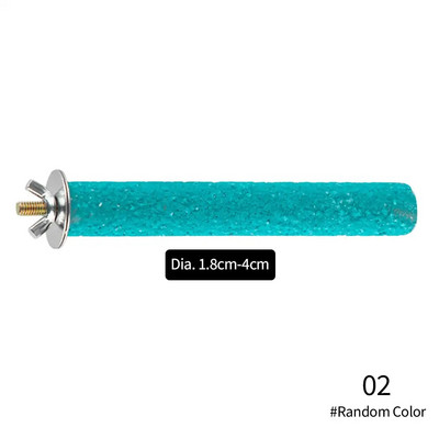 4CM/8CM natúr fából készült kisállat papagáj madár karmos csőr köszörűs ülőrudak állvány, karmos köszörűpálcás ketrec tartozékok