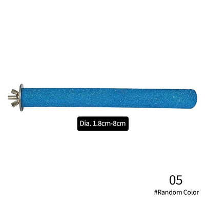 4CM/8CM natúr fából készült kisállat papagáj madár karmos csőr köszörűs ülőrudak állvány, karmos köszörűpálcás ketrec tartozékok